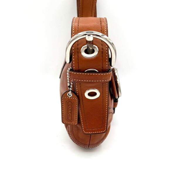 Coach Legacy F10188 British Tan Glove-Tanned Leather Hobo Bag Silver Hardware - Picture 4 of 14